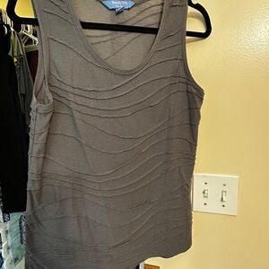 Simply Vera Vera Wang Brown Ruched Tank Top